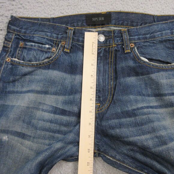 SIMON SPURR Mens Jeans size 32 x 32 Raw Denim Straight Leg Made in USA - Picture 9 of 11